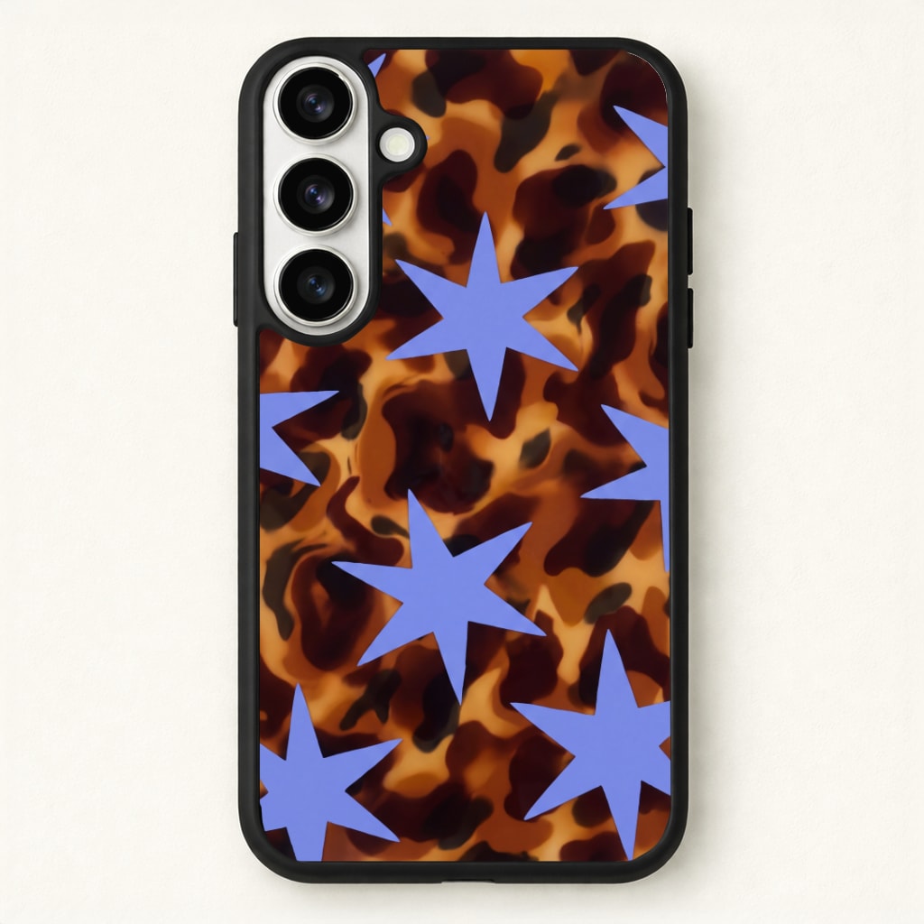 Tortoiseshell Star Scatter - Periwinkle Phone Case