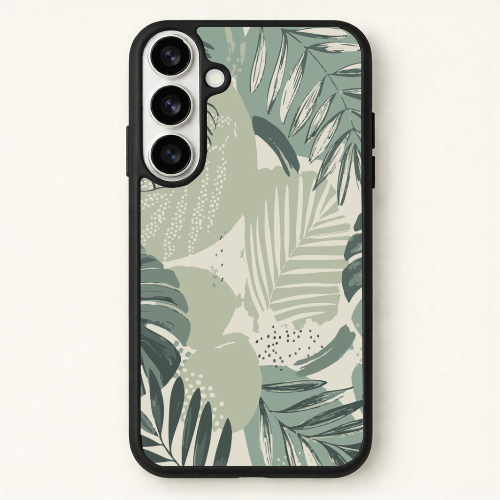 Green Leaf Pattern - Foliage Phone Case - Galaxy S26 / Standard