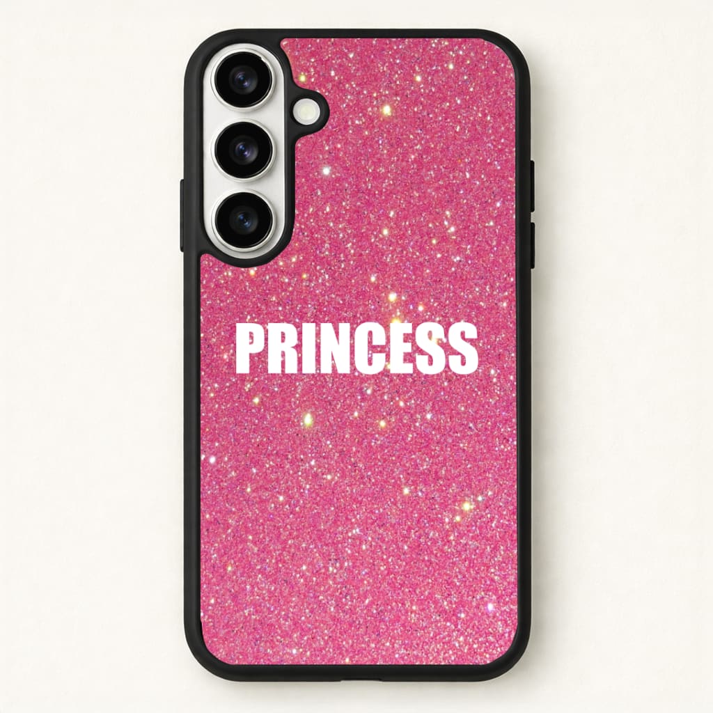 Glittery Pink Princess Phone Case - Galaxy S26 / Standard
