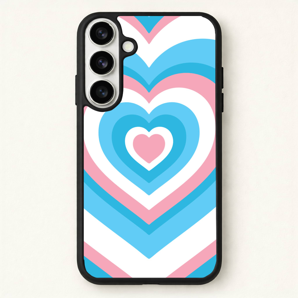 Trans Pride Heart Phone Case - Galaxy S26 / Standard