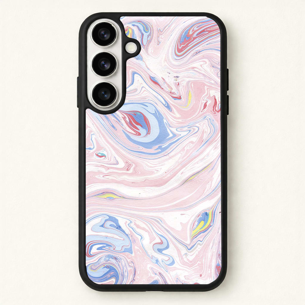 Pink Marble Swirl Phone Case - Galaxy S26 / Standard