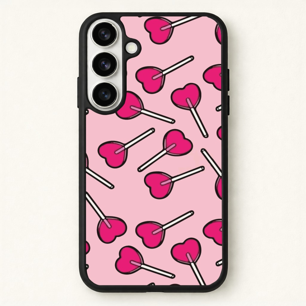 Cherry Heart Lollipops Phone Case - Galaxy S26 / Standard