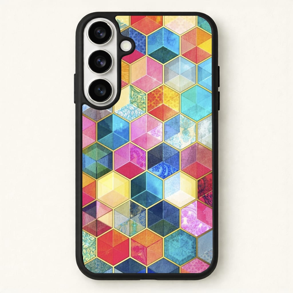 Colourful Honeycomb Pattern Phone Case - Galaxy S26 / Standard