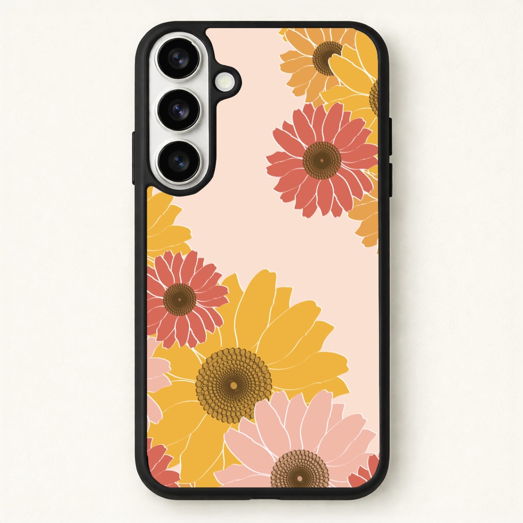 Sunflower Floral Pattern Phone Case - Galaxy S26 / Standard
