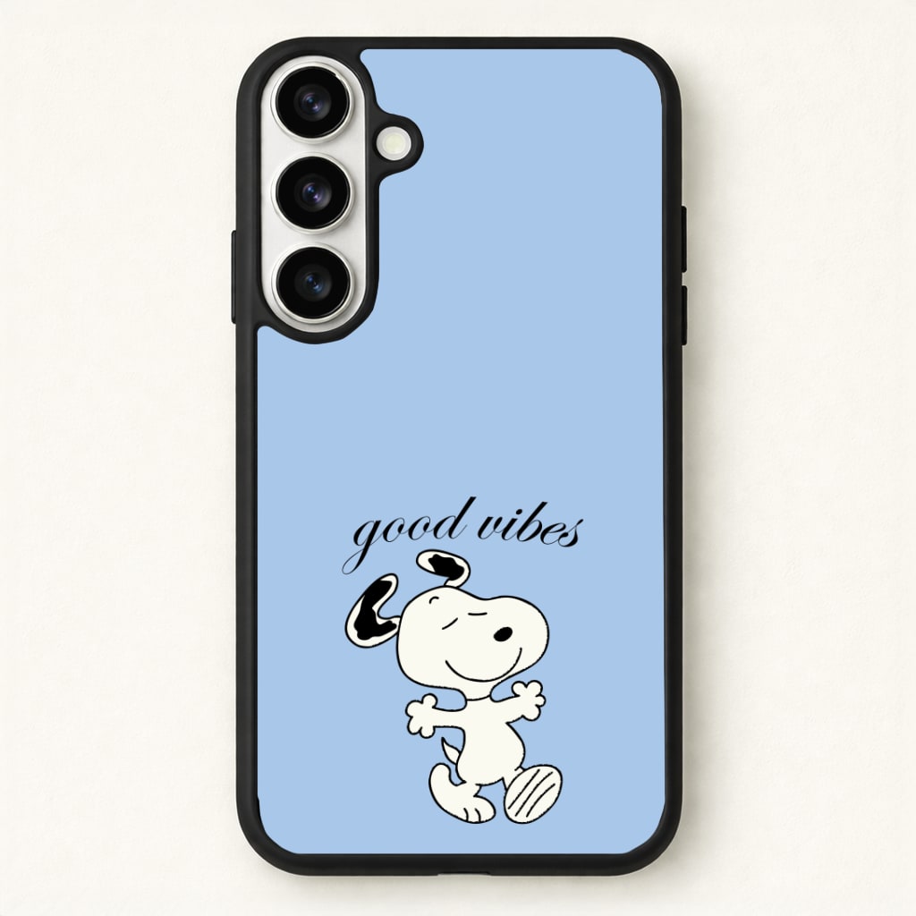 Good Vibes Cartoon Beagle Phone Case - Galaxy S26 / Standard