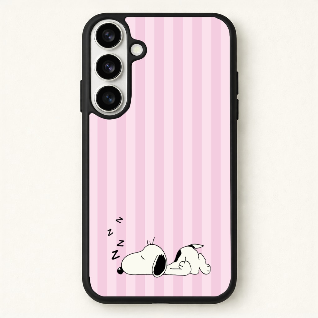 Pastel Stripes Cartoon Beagle Phone Case - Galaxy S26 / Standard