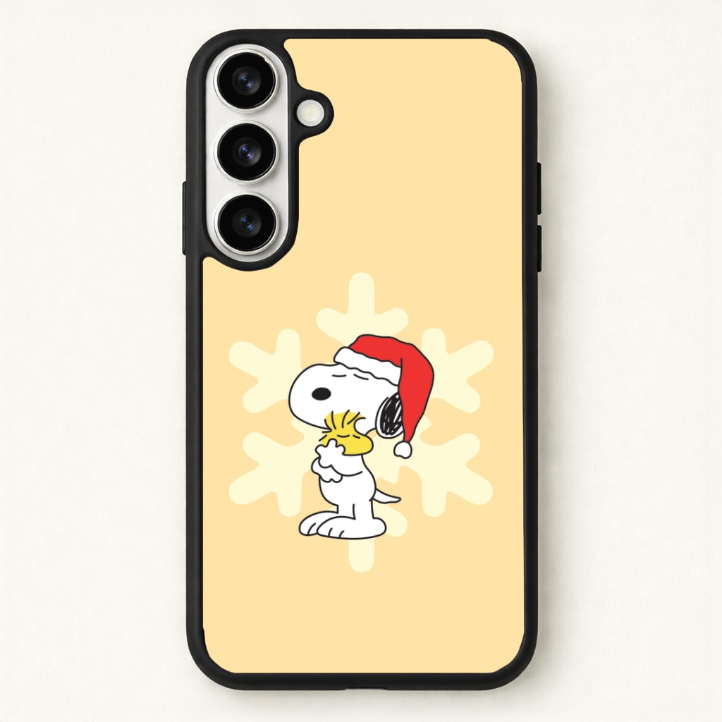 Christmas Cartoon Beagle And Bird Phone Case - Galaxy S26 / Standard