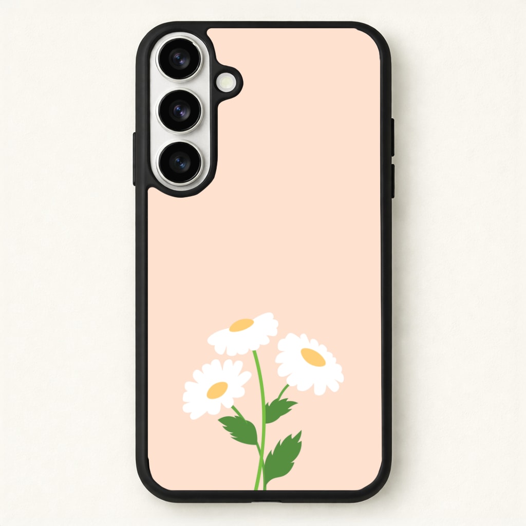 Peach And Dasies Phone Case - Galaxy S26 / Standard
