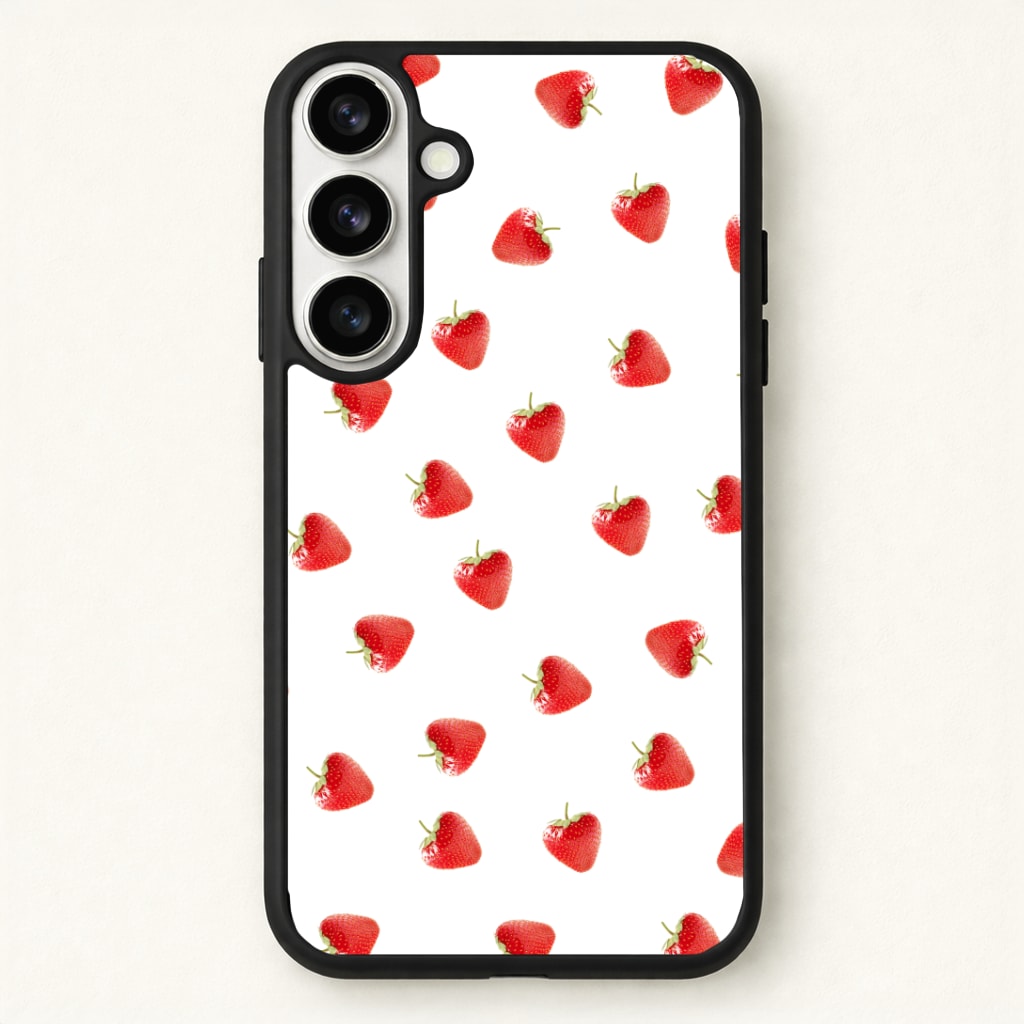 Strawberry Pattern Phone Case - Galaxy S26 / Standard