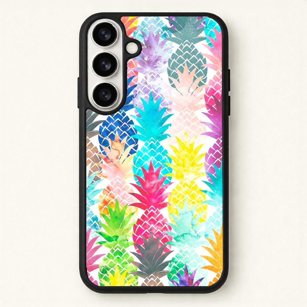 Watercolour Pineapple Pattern Phone Case - Galaxy S26 / Standard