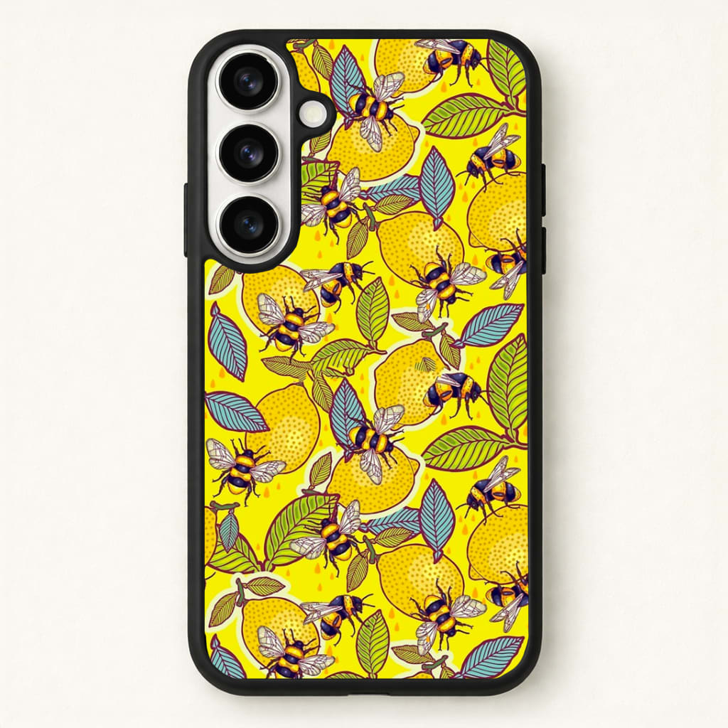 Yellow Lemon and Bee Phone Case - Galaxy S26 / Standard