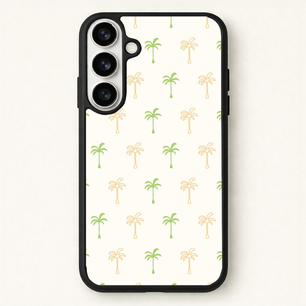Green And Yellow Palms Pattern Phone Case - Galaxy S26 / Standard