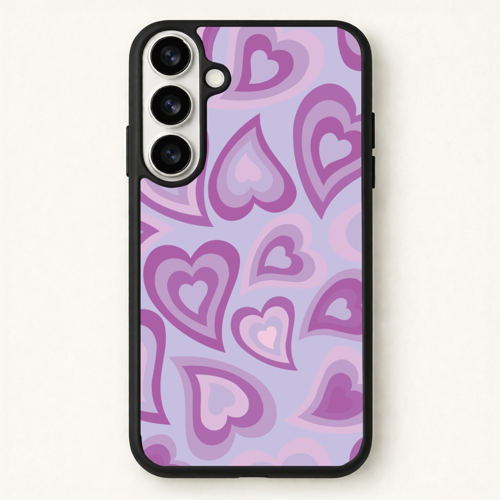 Purple Hearts - Trippy Patterns Phone Case - Galaxy S26 / Standard