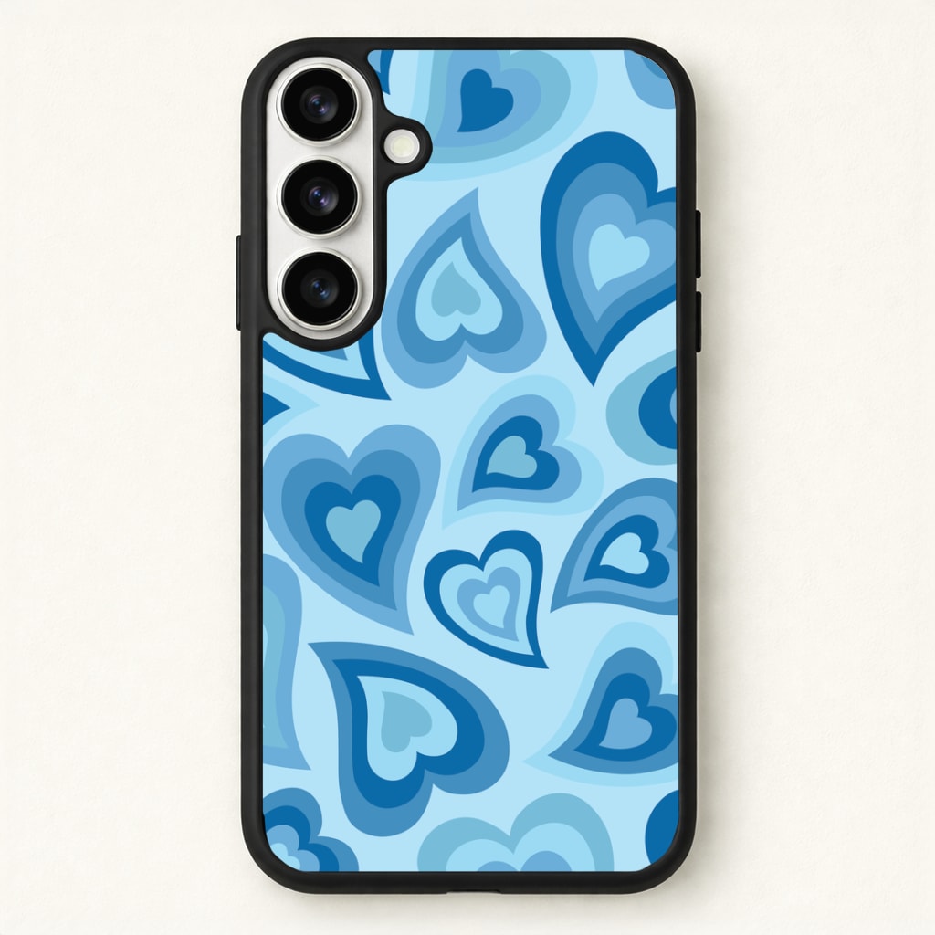 Blue Hearts - Trippy Patterns Phone Case - Galaxy S26 / Standard