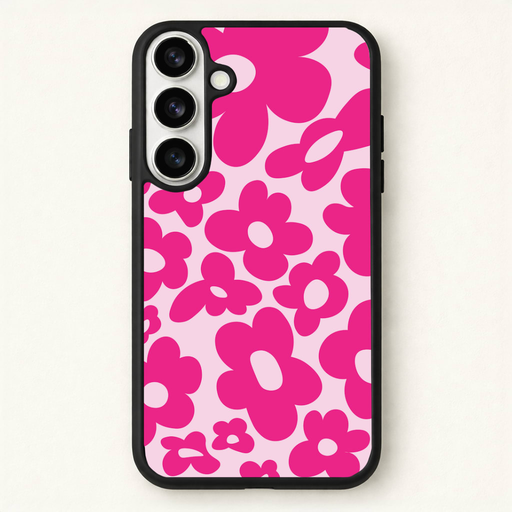 Pink Flowers - Trippy Patterns Phone Case - Galaxy S26 / Standard