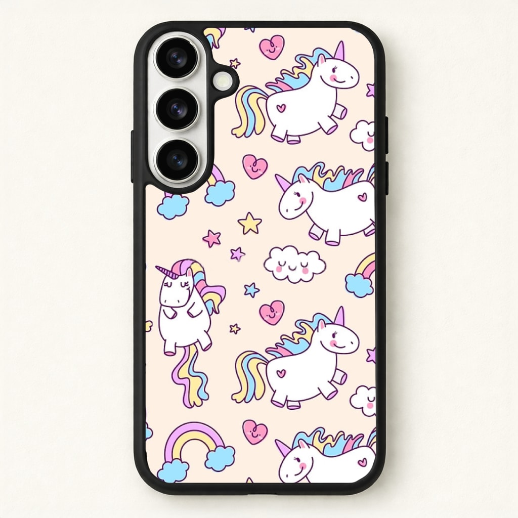 Cute Unicorn Pattern Phone Case - Galaxy S26 / Standard