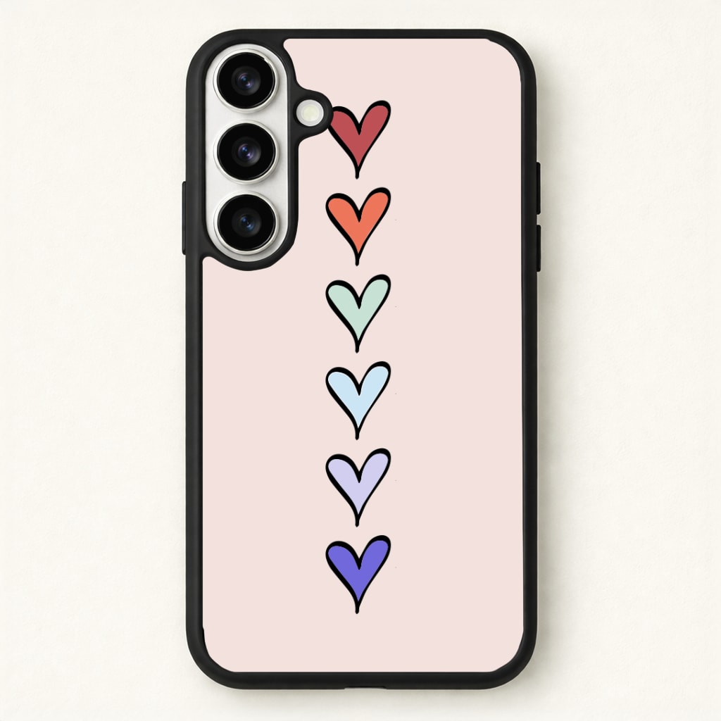 Love Heart Line Phone Case - Galaxy S26 / Standard