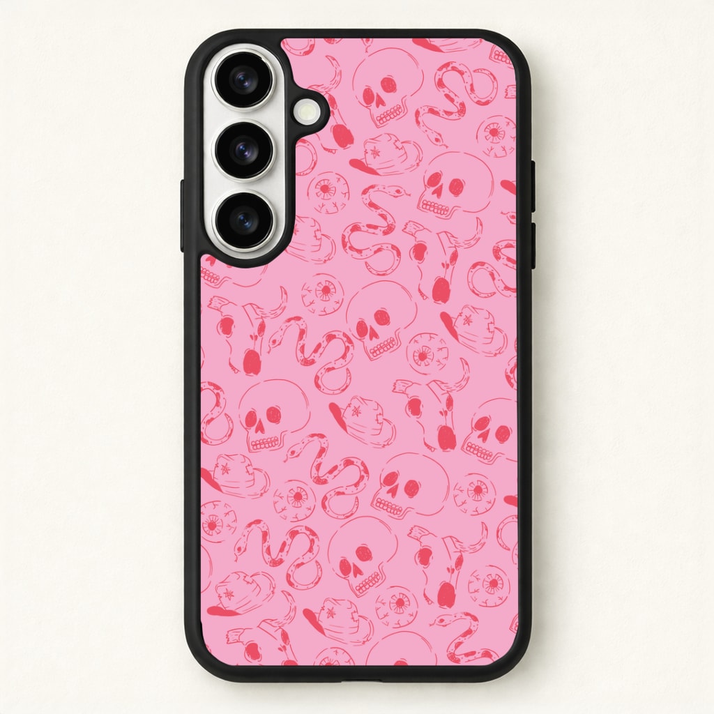 Pink Snakes And Skulls - Western Phone Case - Galaxy S26 / Standard