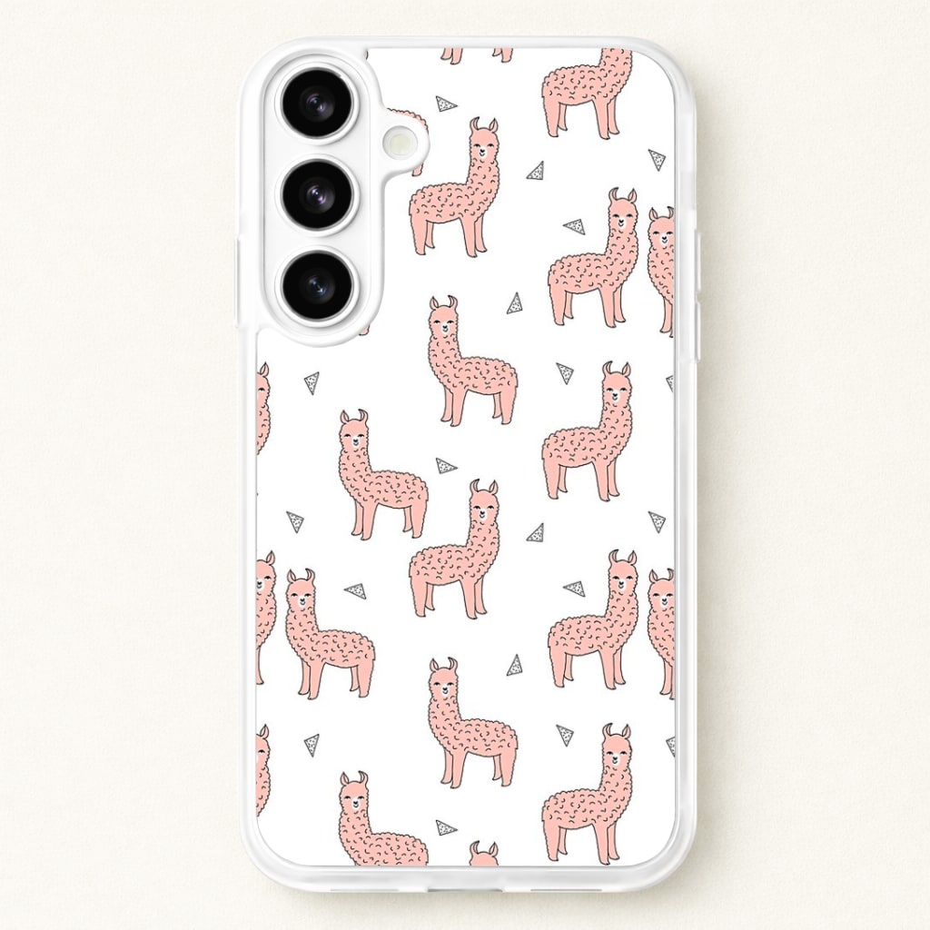 Pale Pink Alpaca Pattern Phone Case