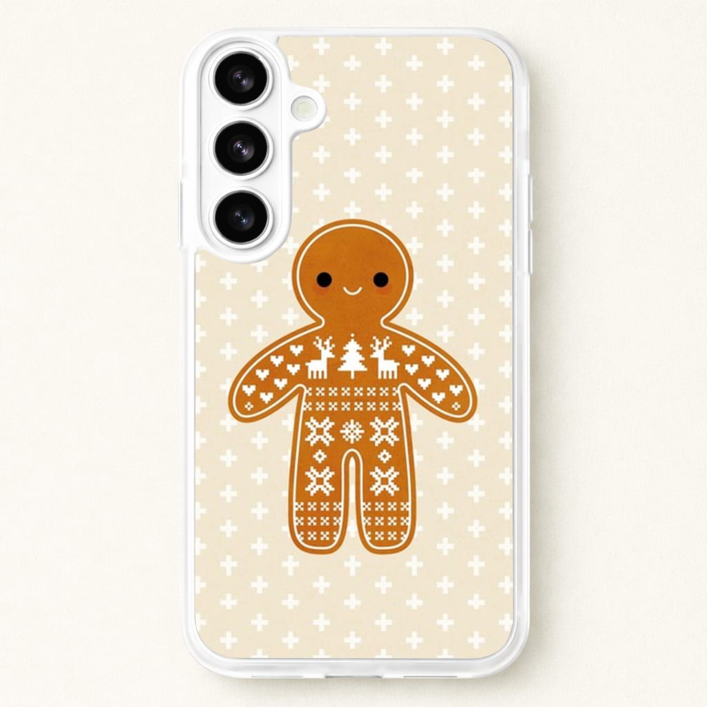 Christmas Jumper Pattern Gingerbread Man Phone Case