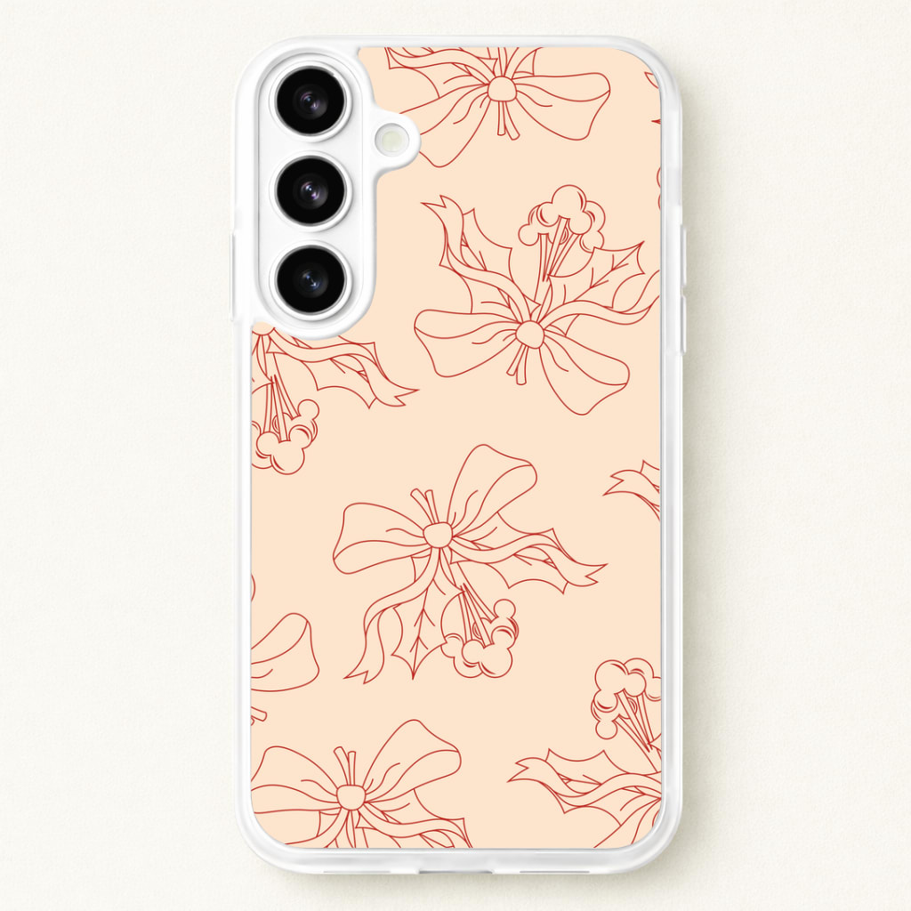Cartoon Mouse Holly Pattern Phone Case