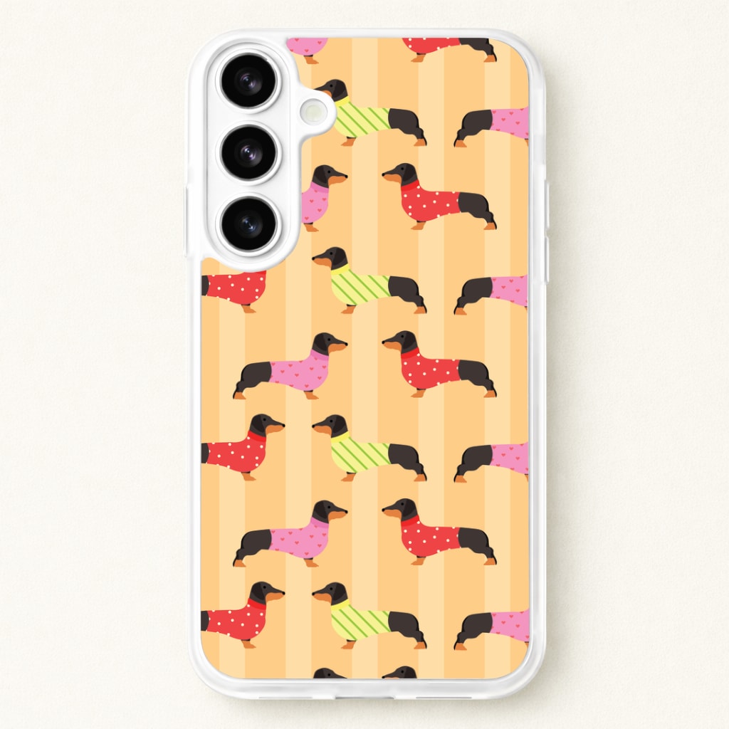 Dachshunds In Sweaters Pattern Phone Case
