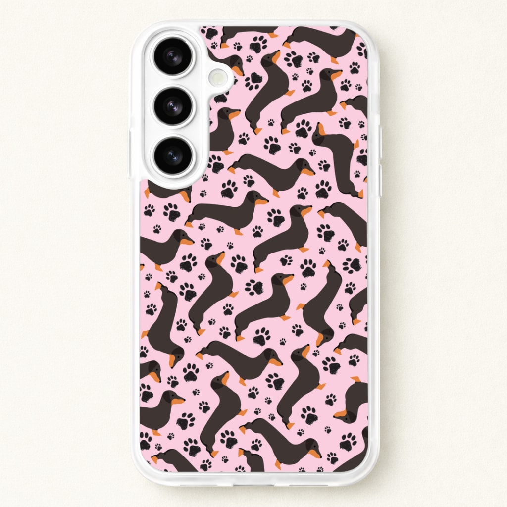 Dachschunds And Paws Pattern Phone Case