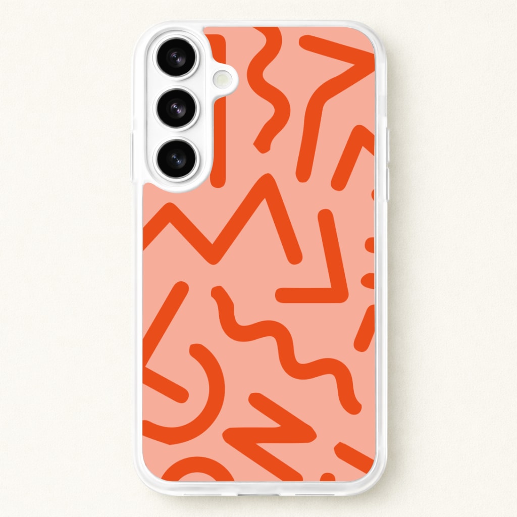Red Abstract - Eighties Phone Case