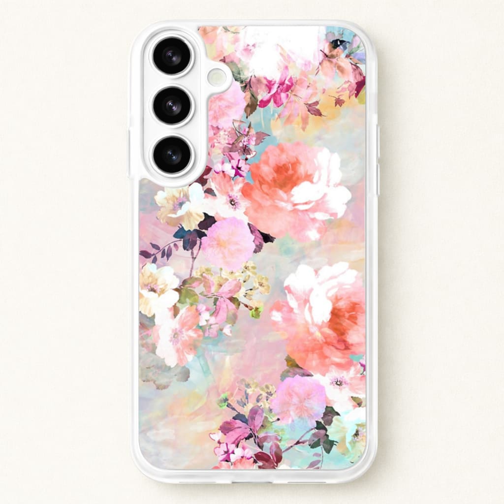 Pastel Pink Floral Pattern Phone Case
