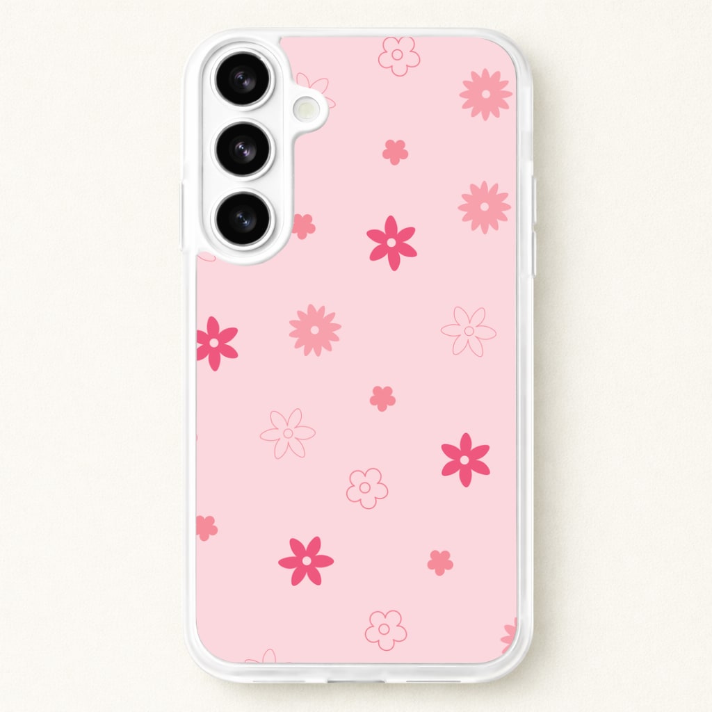 Flower Types Pattern Pink Phone Case