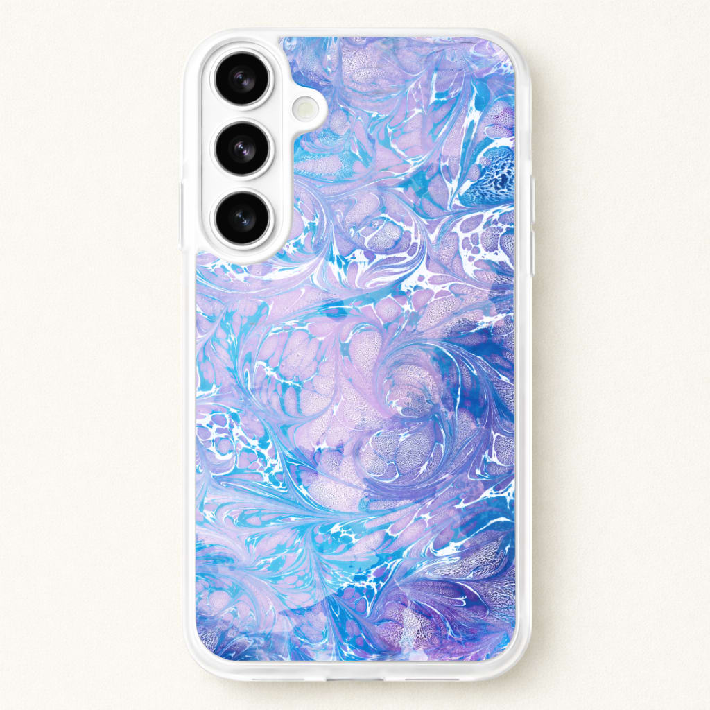 Sea Blue Swirly Marble Phone Case