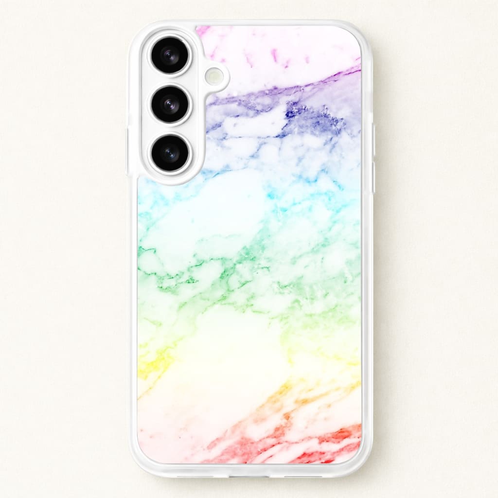 Rainbow Streak Marble Pattern Phone Case