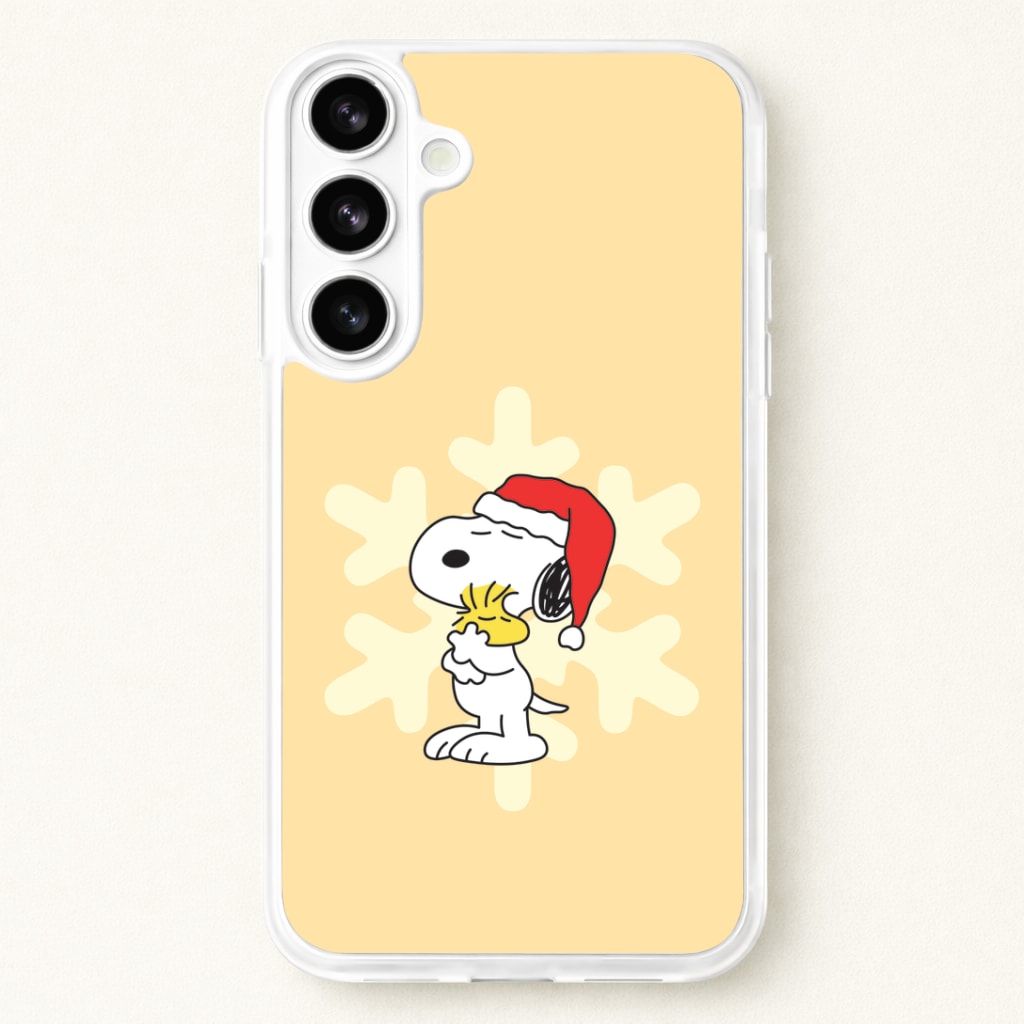 Christmas Cartoon Beagle And Bird Phone Case