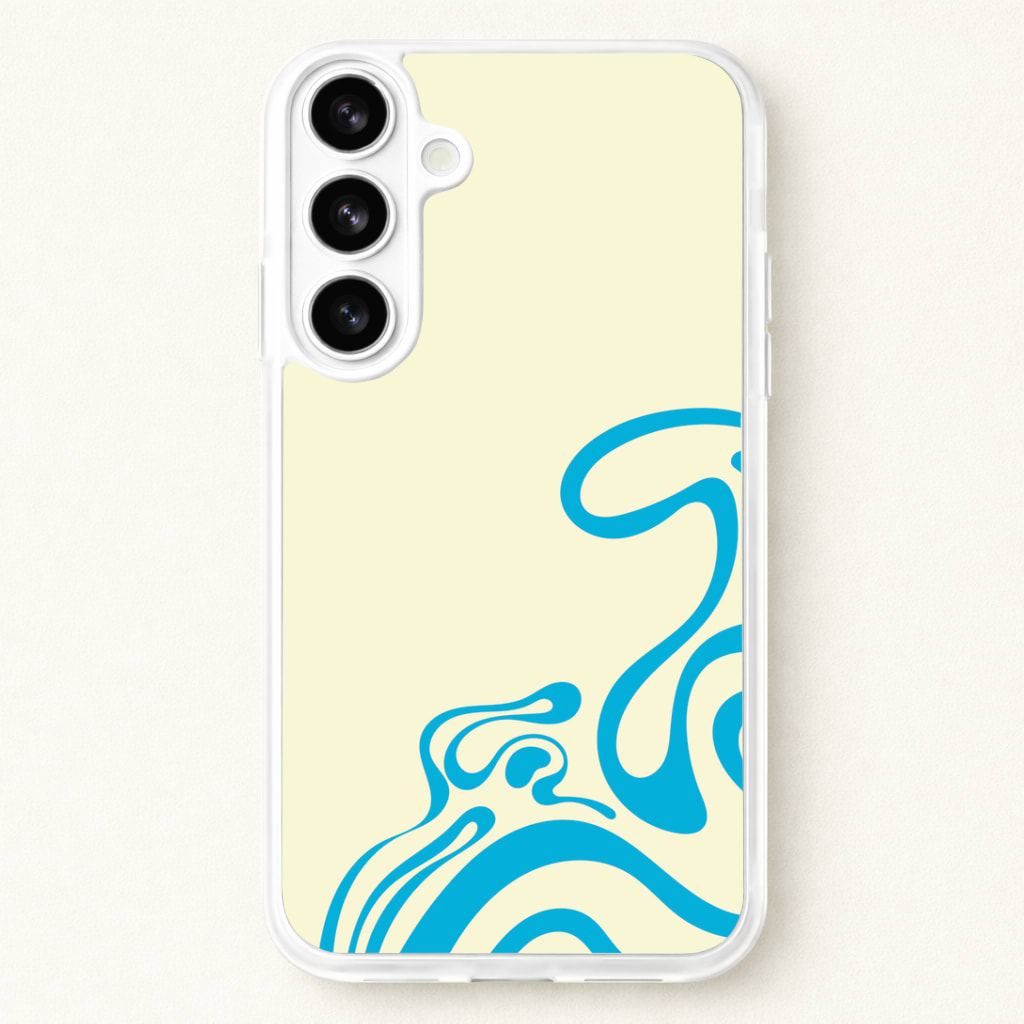 Blue Waves Corner Pattern Phone Case