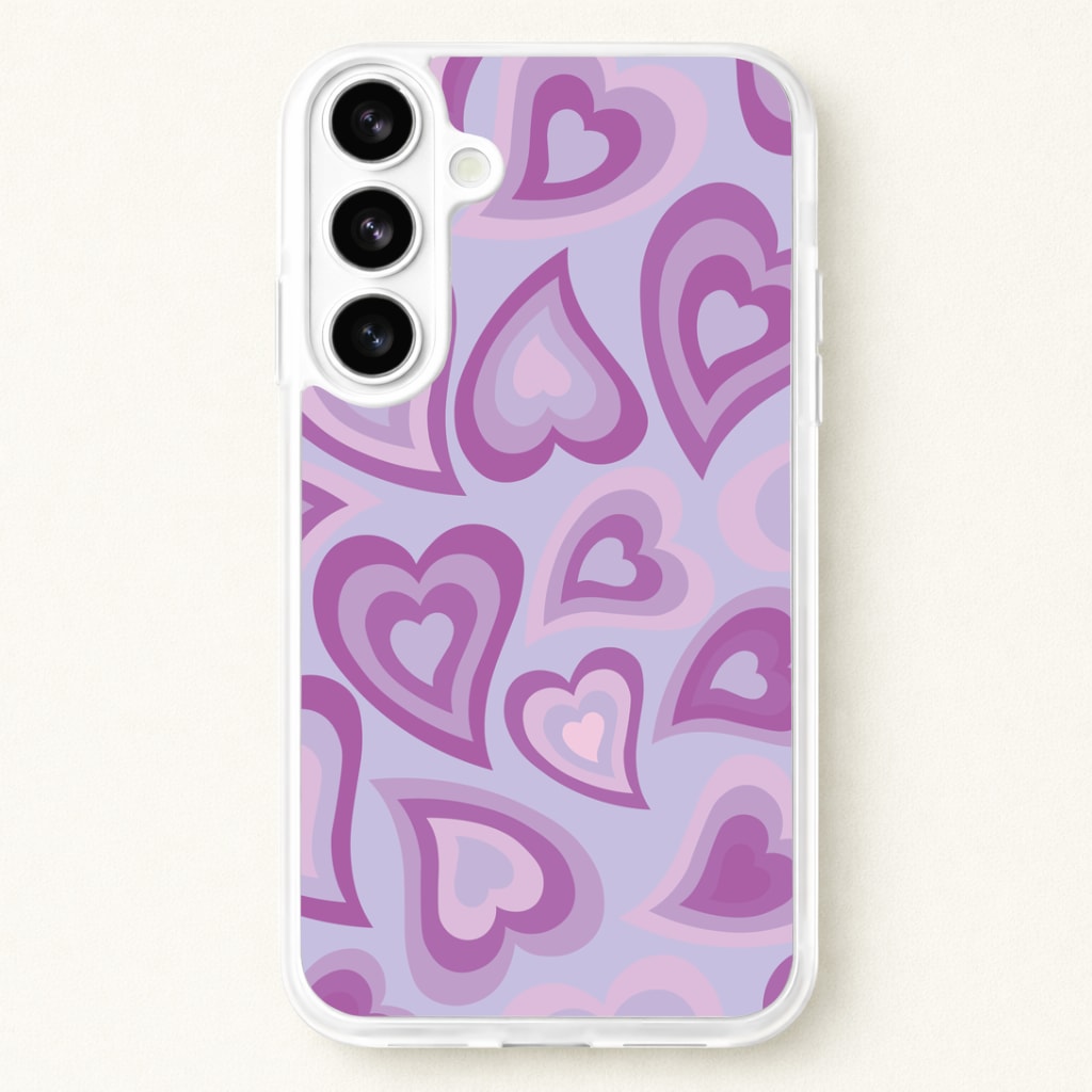 Purple Hearts - Trippy Patterns Phone Case