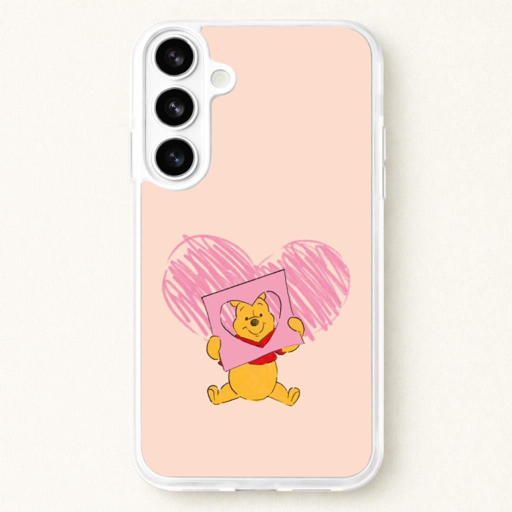 Pooh Heart Drawing Valentine's Phone Case