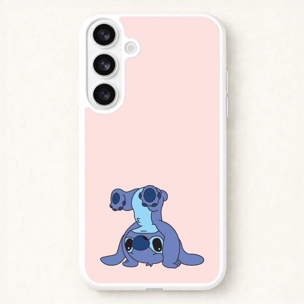Cute Blue Alien Handstand Phone Case
