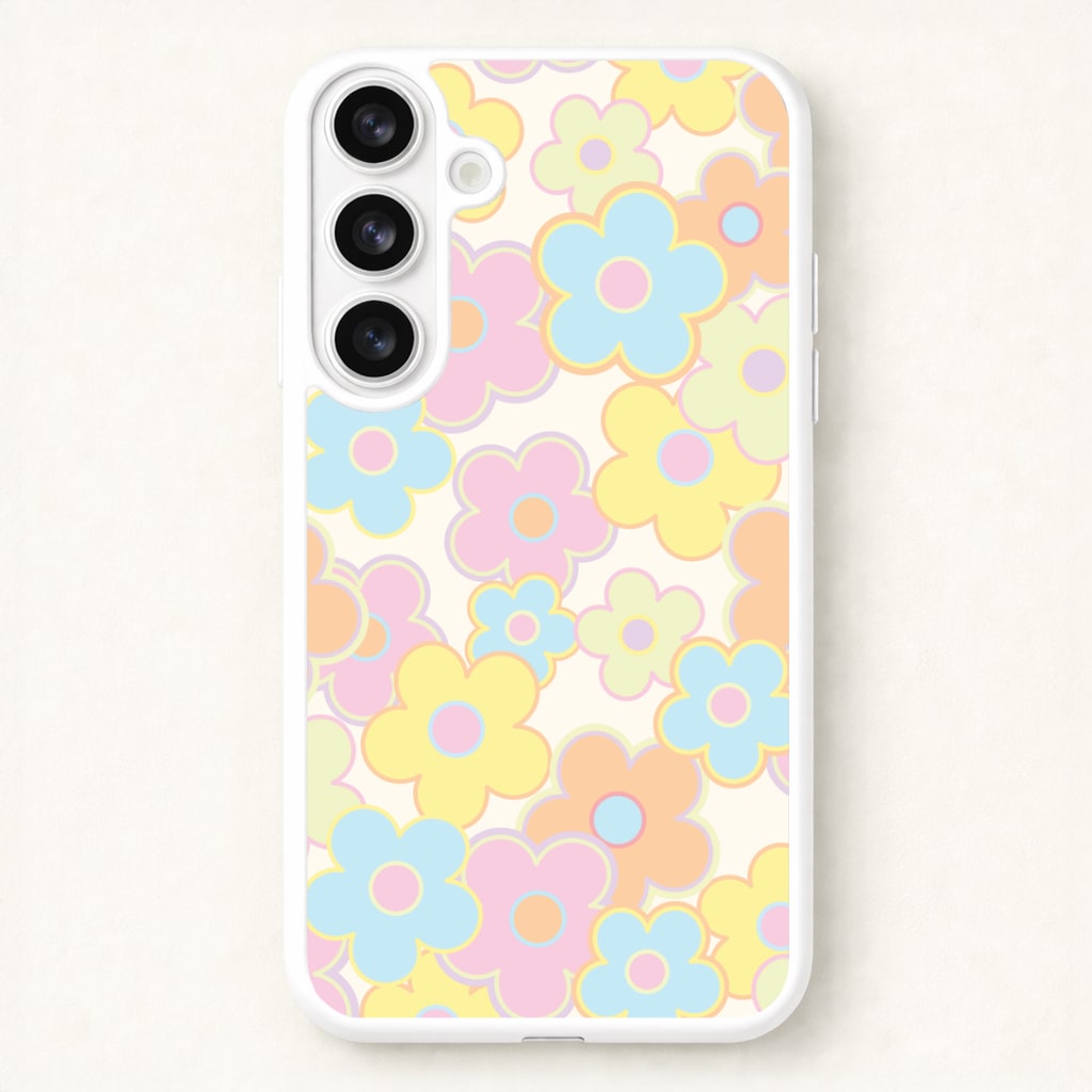 Pastel Abstract Flowers Pattern Phone Case