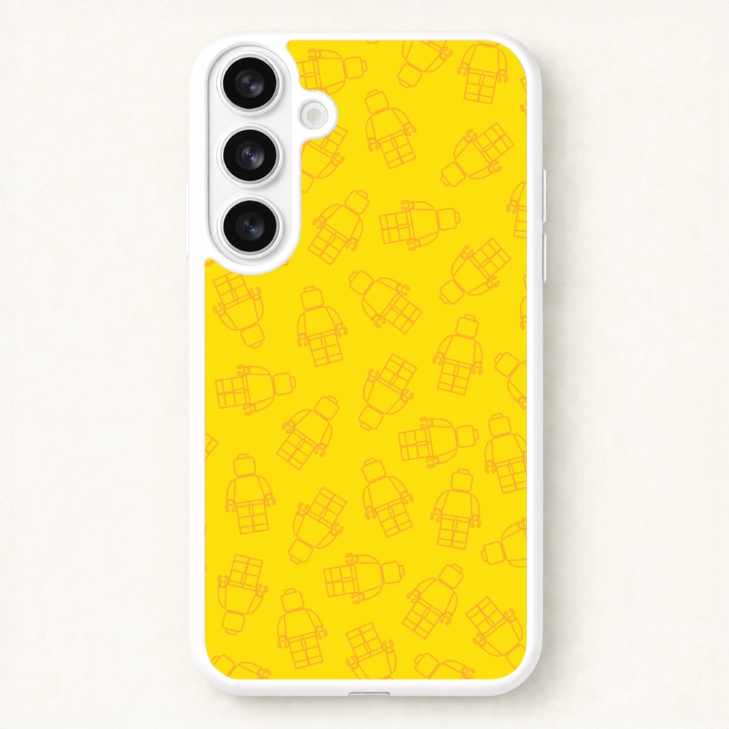 Bricks Figures Pattern Yellow Phone Case