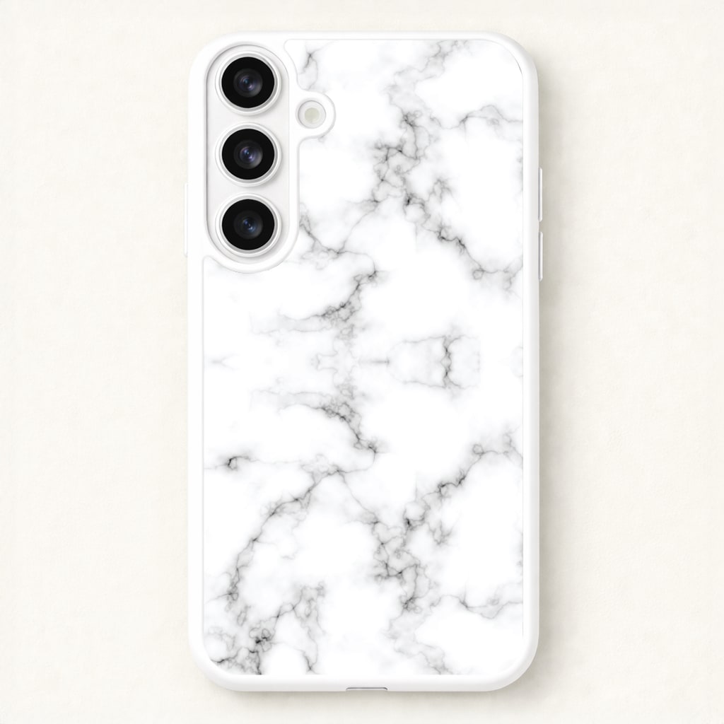 White Marbled Phone Case