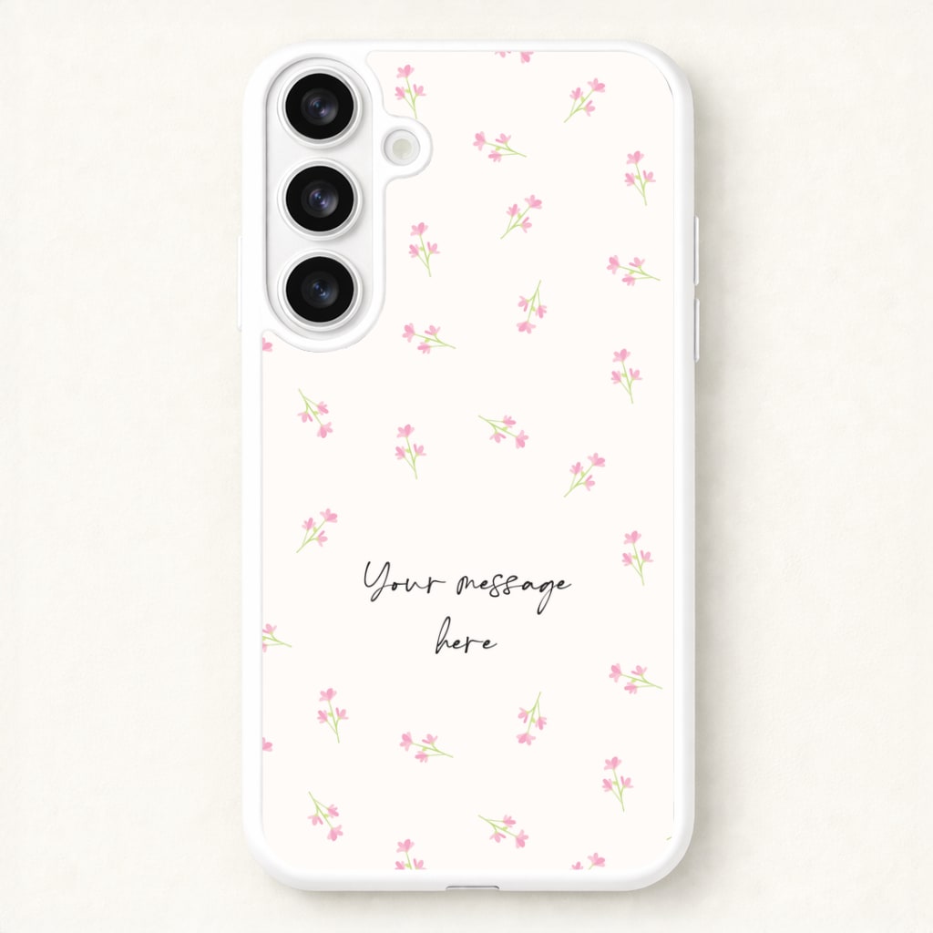 Floral Personalised Message Phone Case