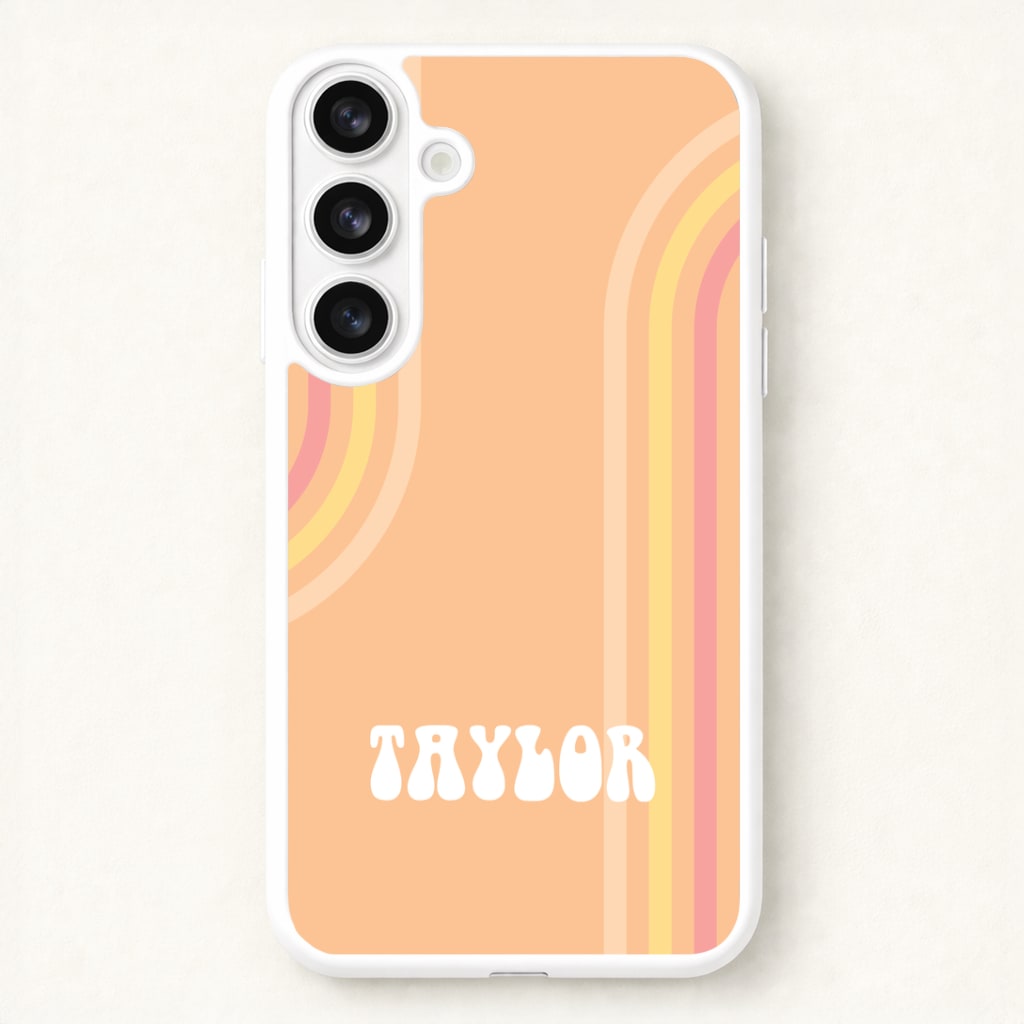 Retro Orange Personalised Name Phone Case