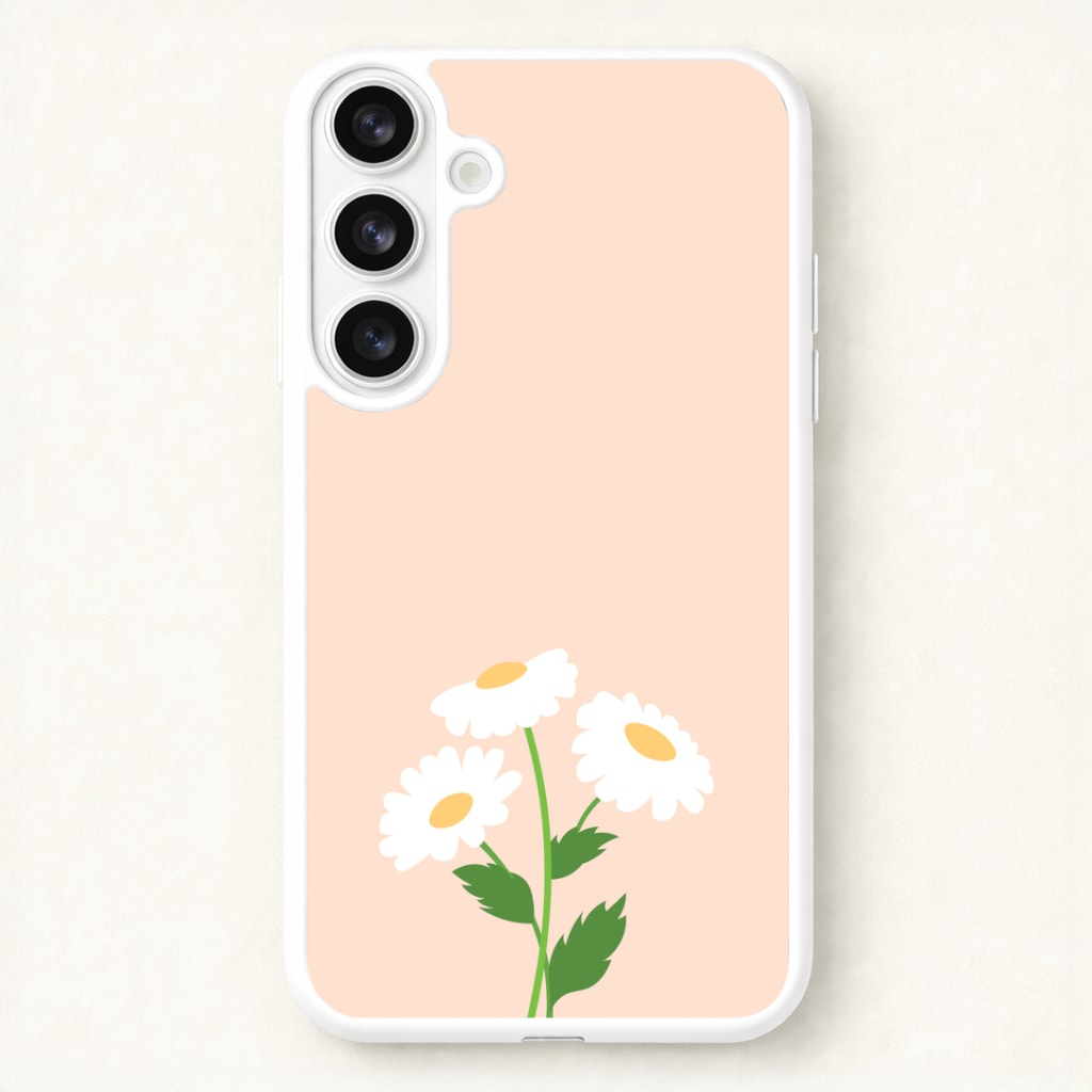 Peach And Dasies Phone Case