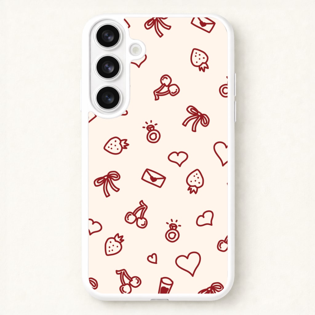 Valentines Doodles Phone Case