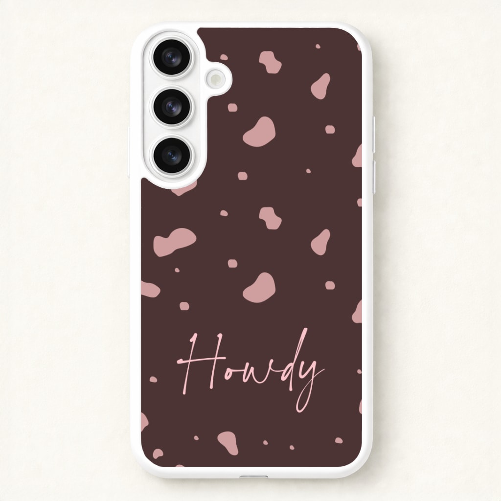 Cow Print Howdy Phone Case