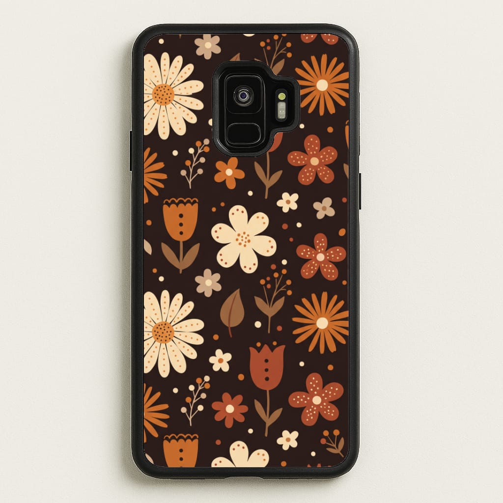 Espresso Folk Blooms Phone Case