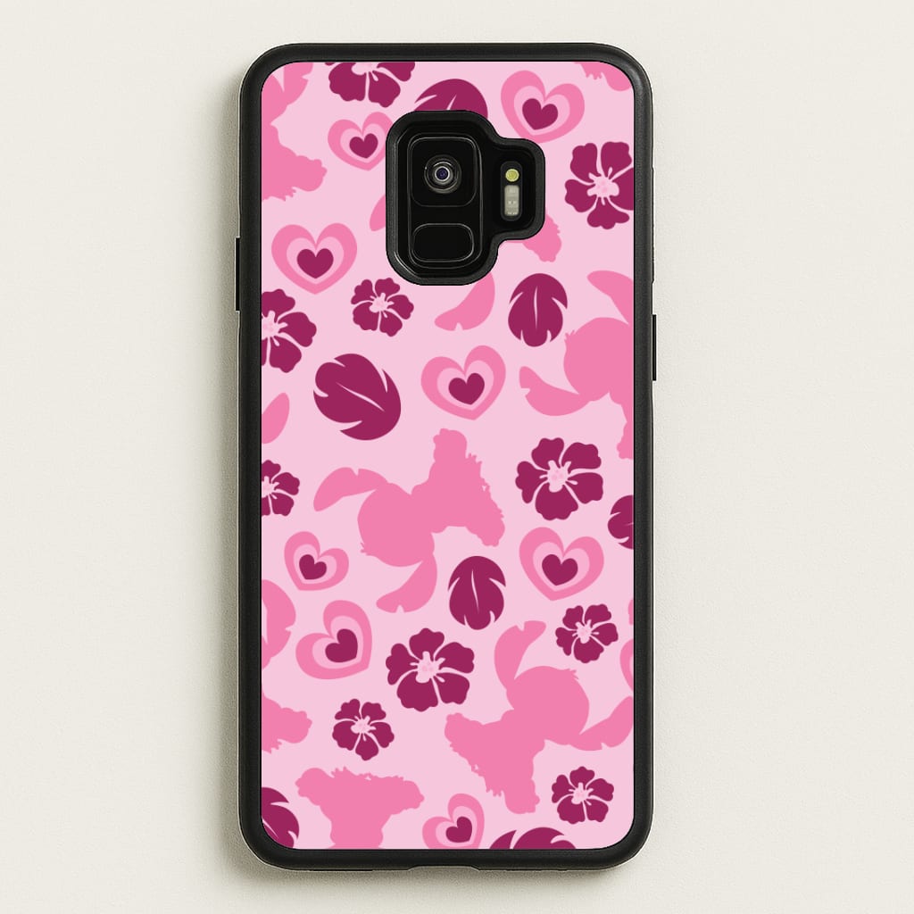 Pink Alien Silhouette Pattern Phone Case