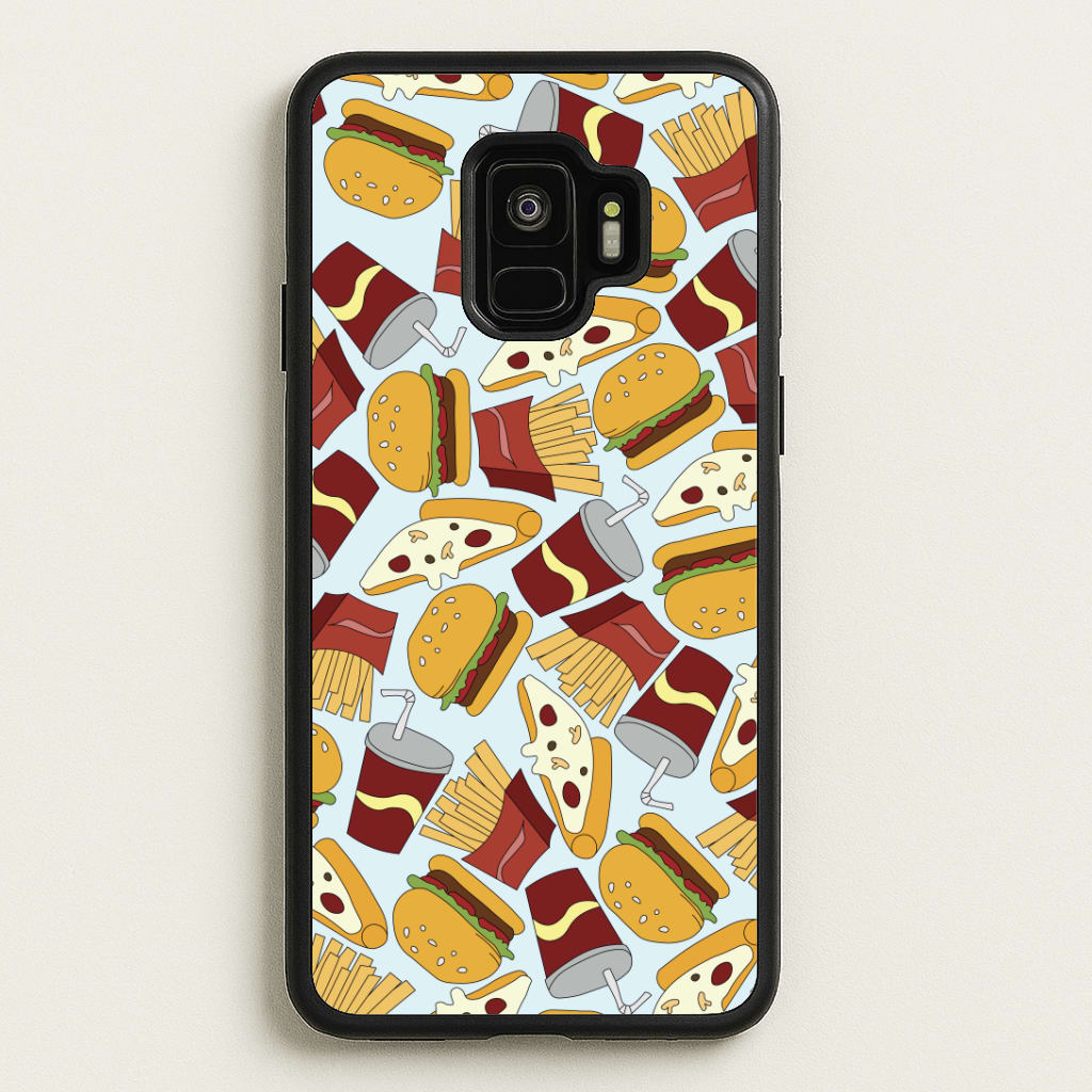 Burgers, Fries And Pizzas - Fast Food Patterns Phone Case