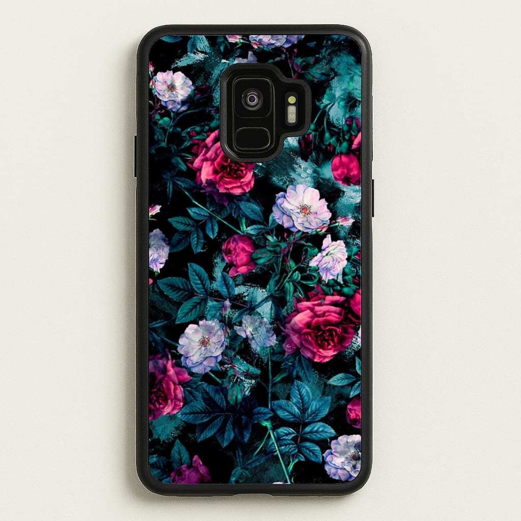 Black Floral Pattern Phone Case