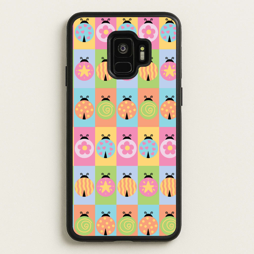 Cartoon Ladybugs Colourful Pattern Phone Case